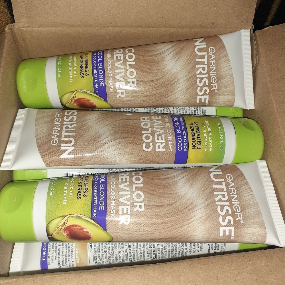 (6) Garnier Nutrisse Color Reviver 5 Min Color Mask Cool Blonde, 4.2 fl oz NEW!